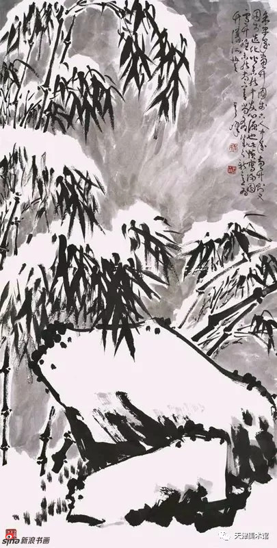 孙其峰 | 雪竹 138cm×68cm