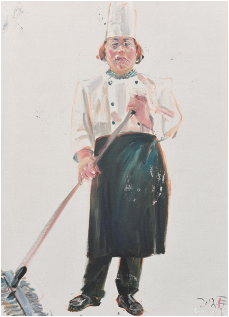 常青 《厨师二》 布面油画 100 x 76 cm 2012年