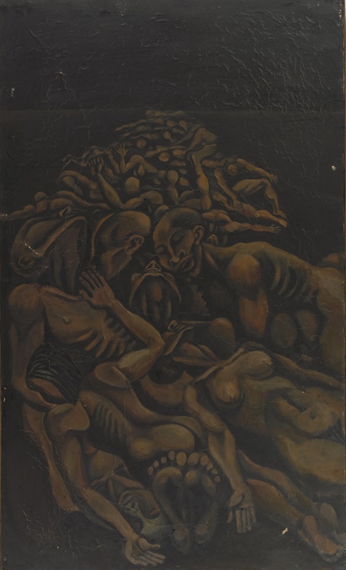 何旸 我们与偶像同在（左联） 布面油画 60×120cm 1987