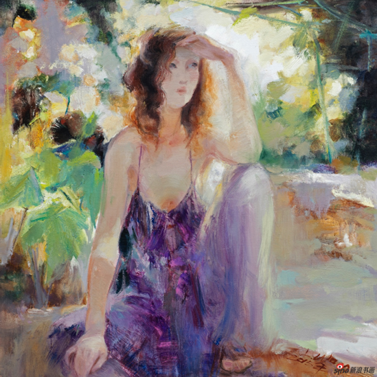 憩 布面油画 80cm×80cm 2015年,王鹭