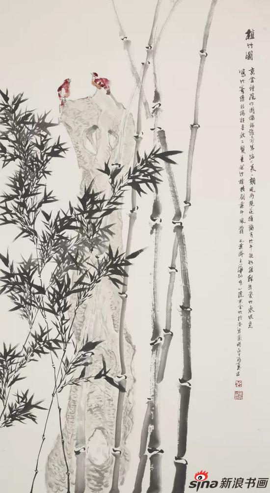 植竹图 160cm×83cm