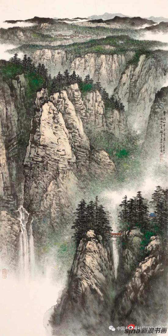 贵清山中多奇景（138×69厘米）