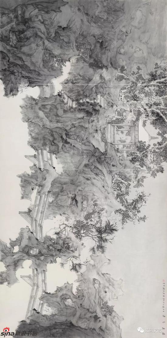 《园清水净》 136X272CM 2016