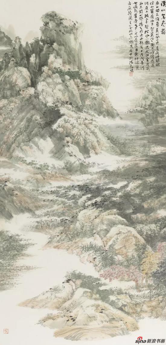 溪山无尽 萧海春 137×68 cm