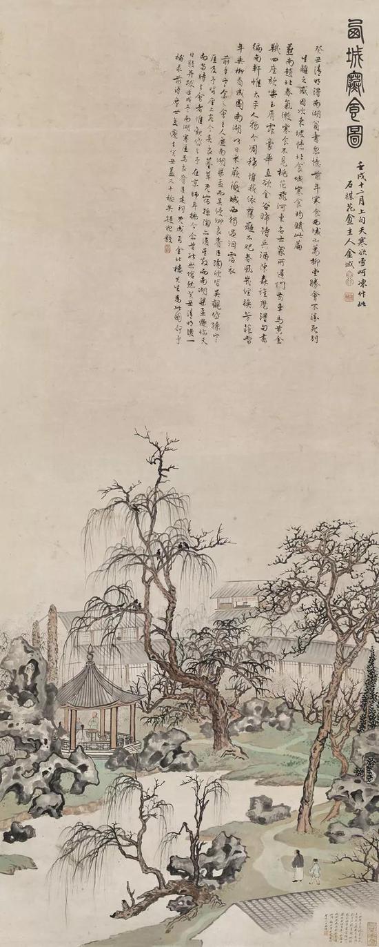 Lot 057 金城画，廉泉、侯疑始题 西城寒食图