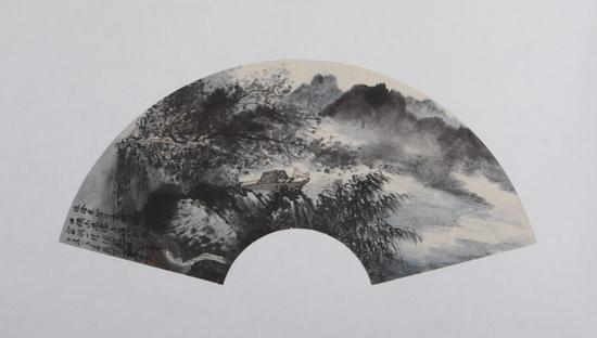 张永华作品 《碧山清韵》 24x68cm 2015年纸本水墨