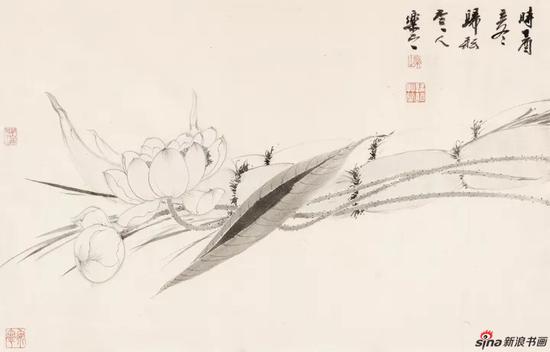 《戏笔墨荷之一》39cmx60.5cm