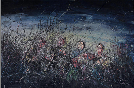曾梵志《无题 07-10-8》 215×330cm 2007年作