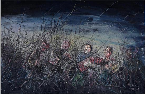 曾梵志《无题 07-10-8》 215×330cm 2007年作