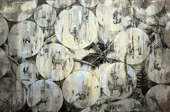 《万物生长》 旁滨 布面丙烯 100x150cm 2017