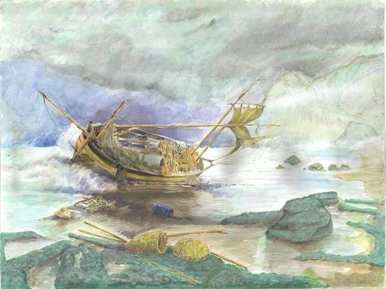 图为作品“海难”