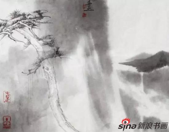 刘春 《 意与山叠册之一 》 纸本水墨 32cm×38cm