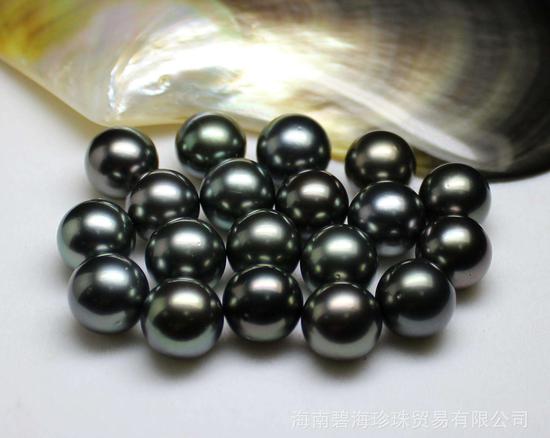 南洋黑珍珠(Tahitianpearls):贝母是生息于亚热带到温带海域的黑蝶贝,以大溪地产占最多,颜色形状突出,黑绿蓝褐为常见色调。