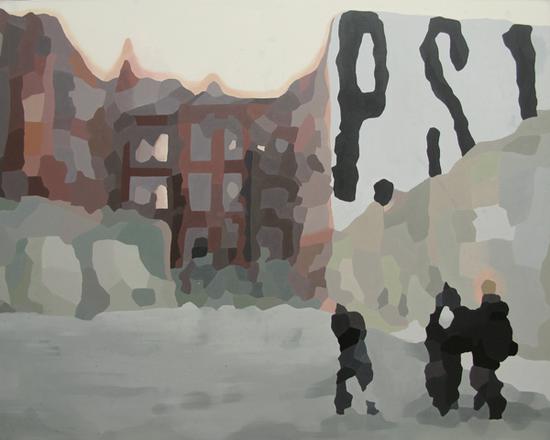 刘港顺, Liu Gangshun, P.S.1 , P.S.1 布面油画, oil on canvas, 120x150cm, 2008