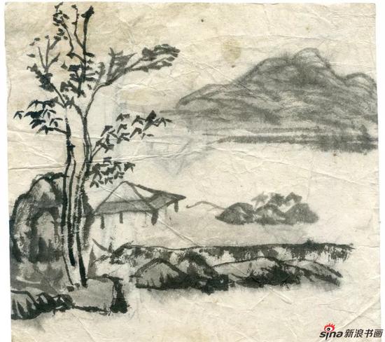张弛七岁时的临摹