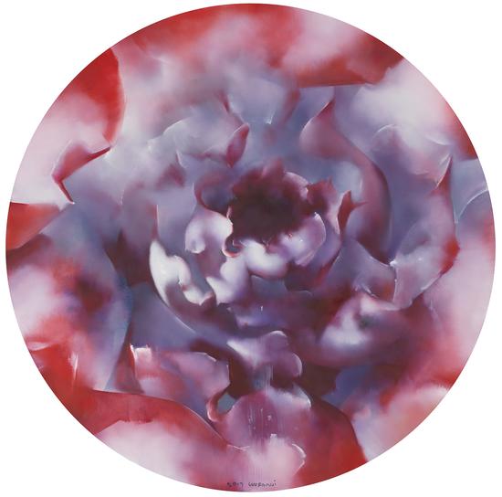 ޷/ Luo Fahui|<ʢõ/Blooming rose>|ֱ180cm/Diameter 180cm|ͻ/Oil on Canvas|2017