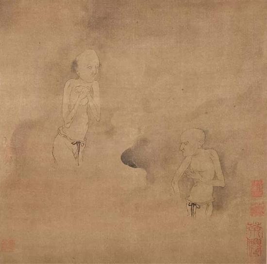 罗聘《鬼趣图》卷部分,绢本设色,纵41.5cm 横1246cm