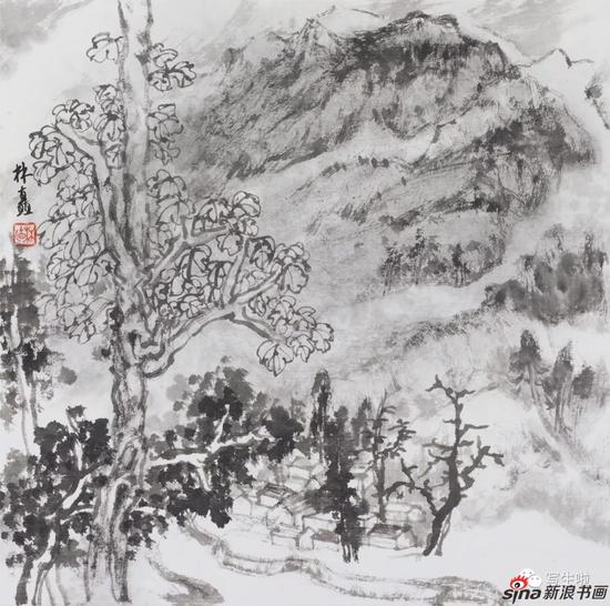 《太行，石板岩后山》 33x33cm 2017年4月