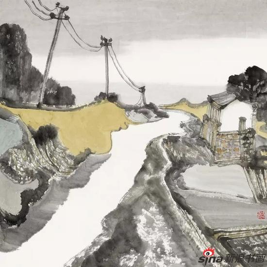 王国斌 幽径之四?国画 68cm×68cm