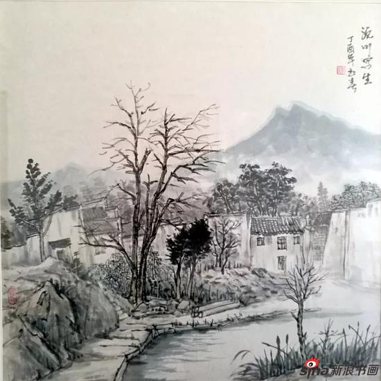 張玉春《沱川写生》 60x60cm