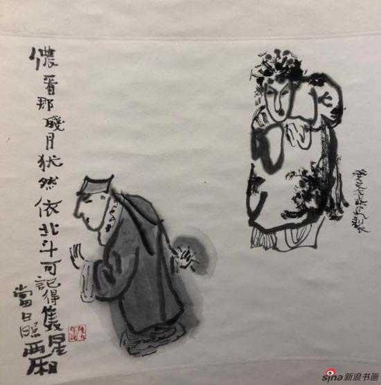 展出的戏曲人物画（陈九）