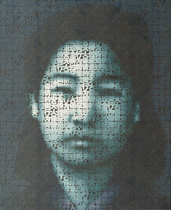 《Slogan》(58)(布面丙烯Acrylic on canvas)(79X97.5cm),2010-7 张大力