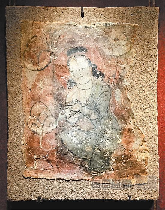 彩绘供养菩萨像壁画(北凉)