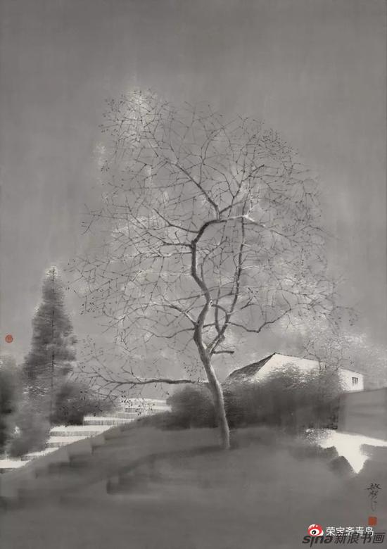 2017-风景之三 70cm×100cm 纸本水墨