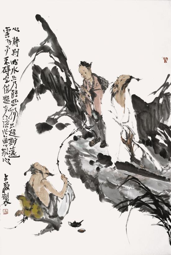 梁占岩《心静》 123cm×82cm