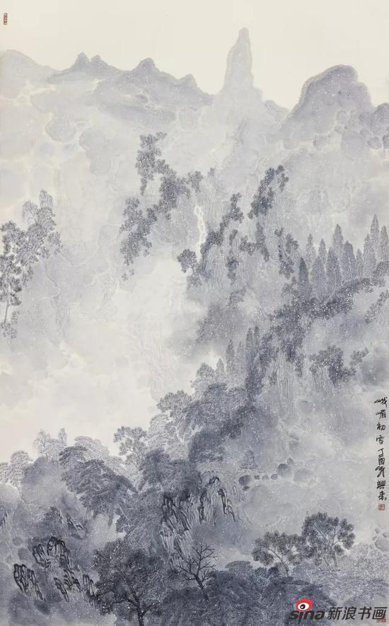 张兴来 峨嵋初雪?国画 201cm×124cm