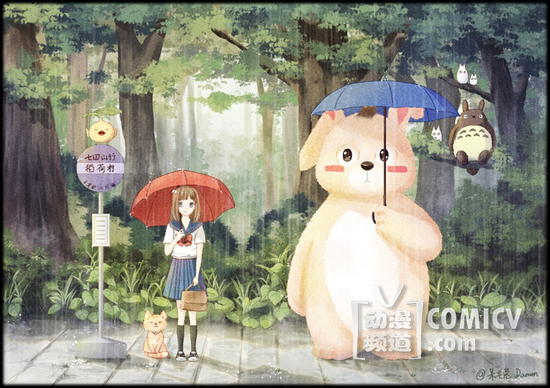 呆毛兔Damon插画系列