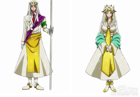三藏法月(左)与三藏法子(右):具有“同气同魂”能力的姐弟两人
