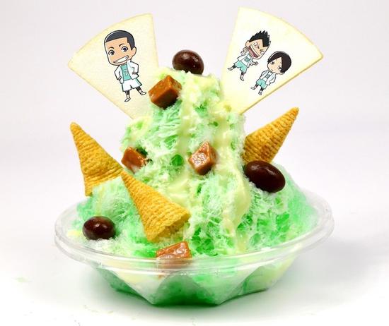 青叶城西限定的薄荷炼奶刨冰