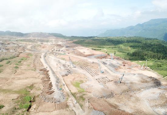 武隆机场建设施工现场。 武隆机场建设指挥部供图 华龙网发