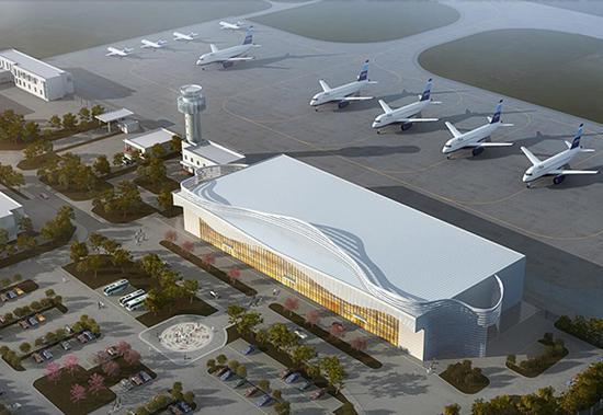武隆机场效果图。 武隆机场建设指挥部供图 华龙网发