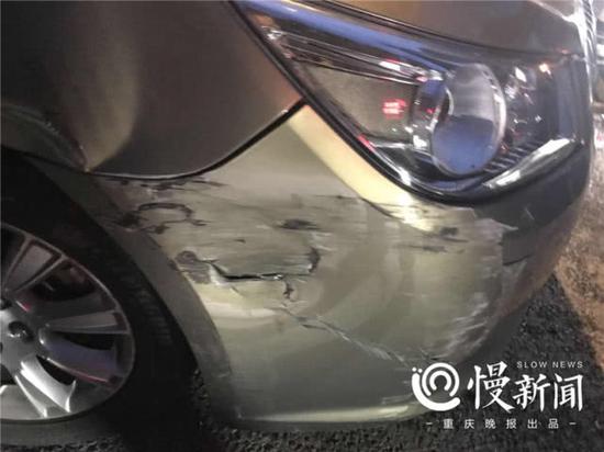 陈先生的车被刮伤