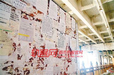 洪崖洞相亲角张贴着各式各样的相亲启事