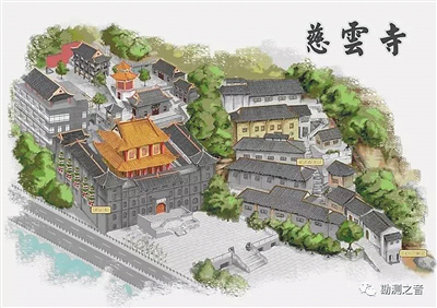 慈云寺手绘图