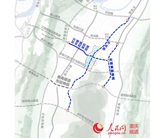 新开建的3条骨干道路。建设指挥部供图