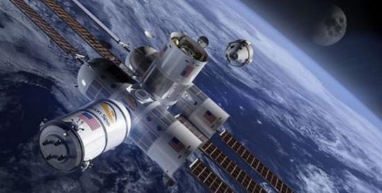 图为太空酒店——“极光空间站”(Aurora Station)示意图