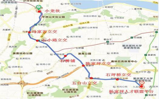 石小路公交优先道路线示意图