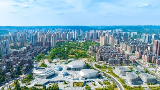 大足区城市全景 大足区委宣传部供图