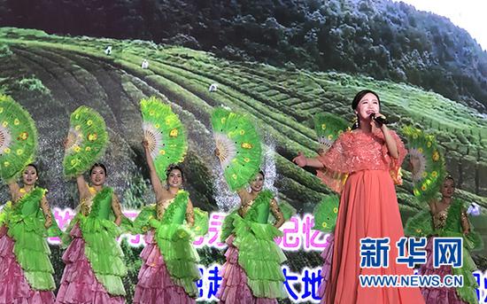 璧山首届乡村春晚歌伴舞节目《美丽的大地》。新华网发(辛益 摄)