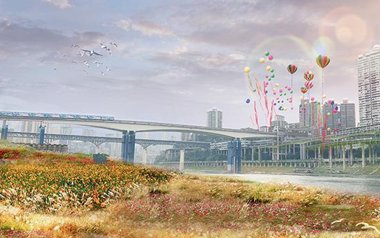 秋季花海效果图 新华网发(重庆市住房和城乡建设委员会供图)