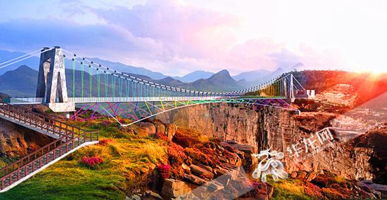 迎龙峡玻璃桥4月15日迎客 5D体验可载千人