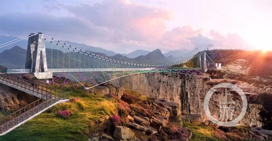 重庆首个5D全景玻璃桥将开园 每次限1000人上