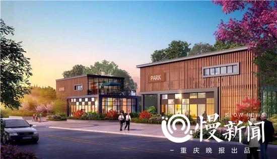 公园沿街透视图