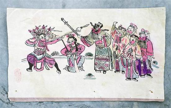 滑县老年画:戏曲故事