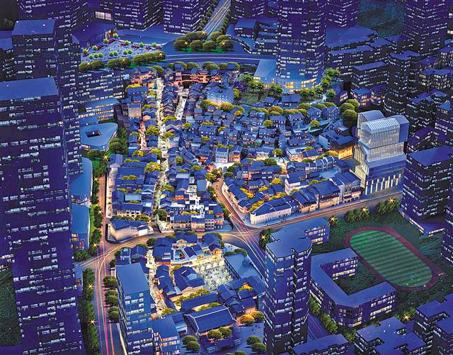 十八梯风貌区夜景效果图 (本栏图片均由渝中区提供)