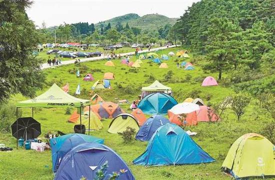 千野草场露营基地。